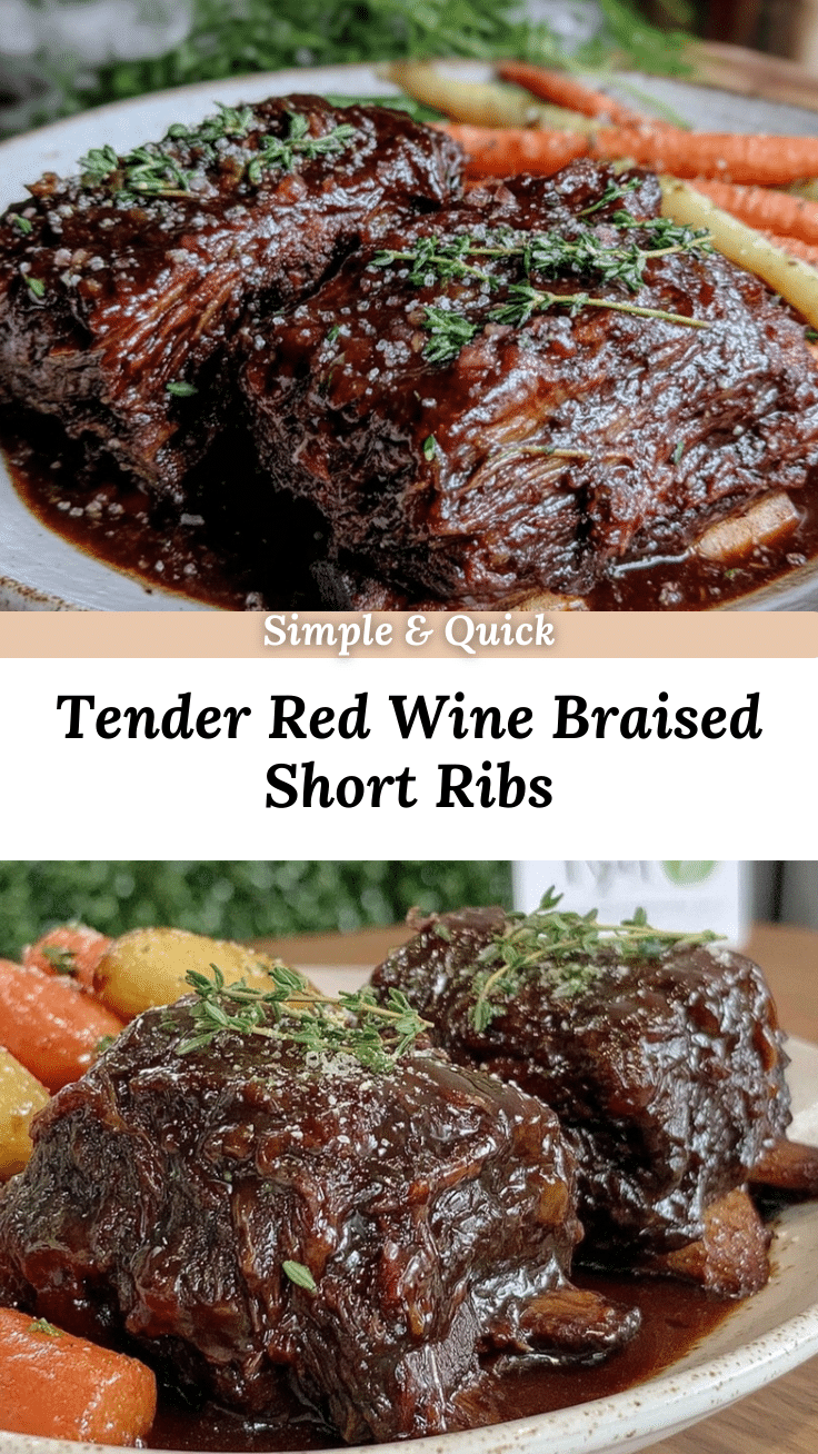 red wine braised short ribs recipe