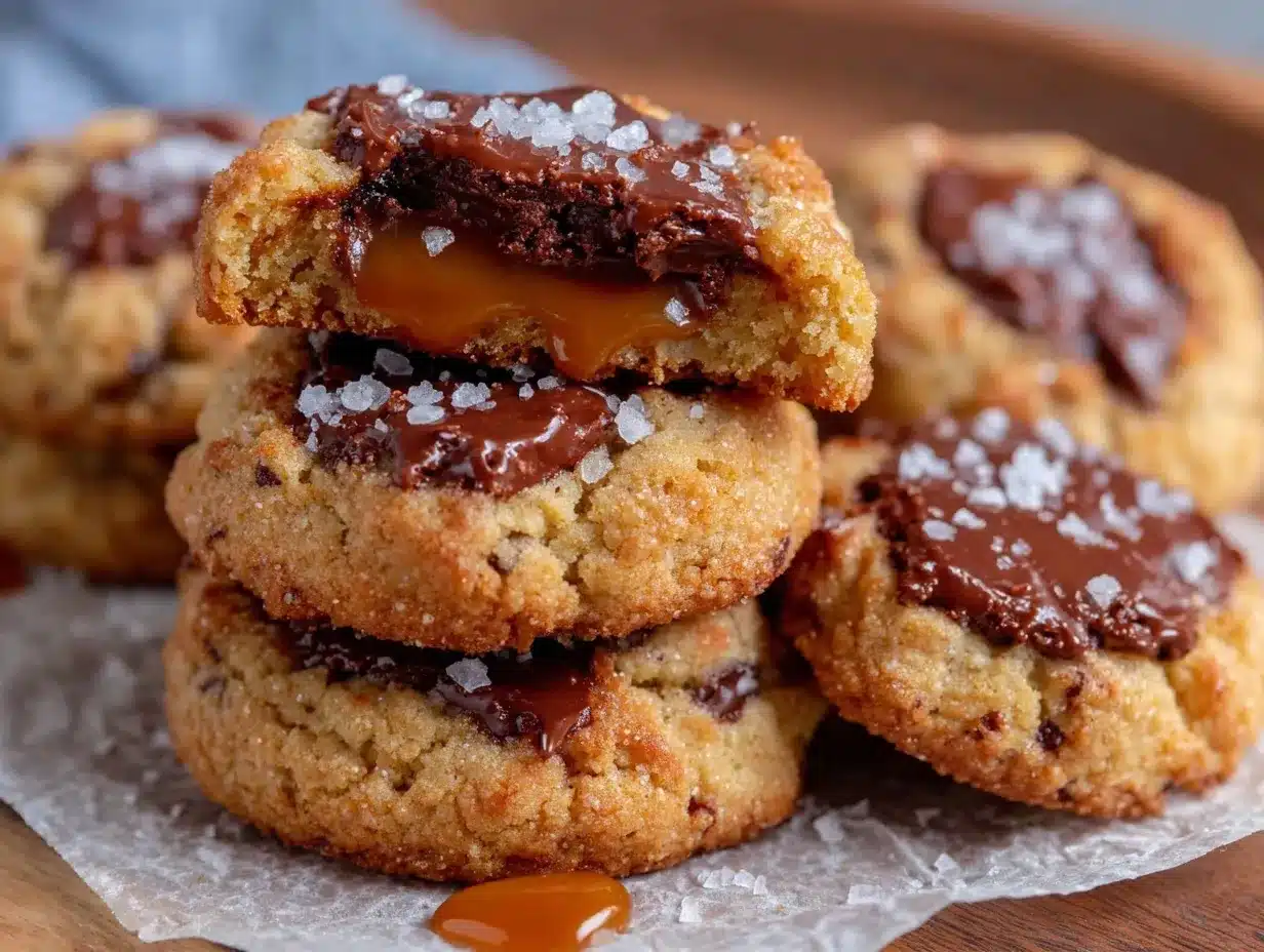 salted caramel chocolate chip cookies preparation steps