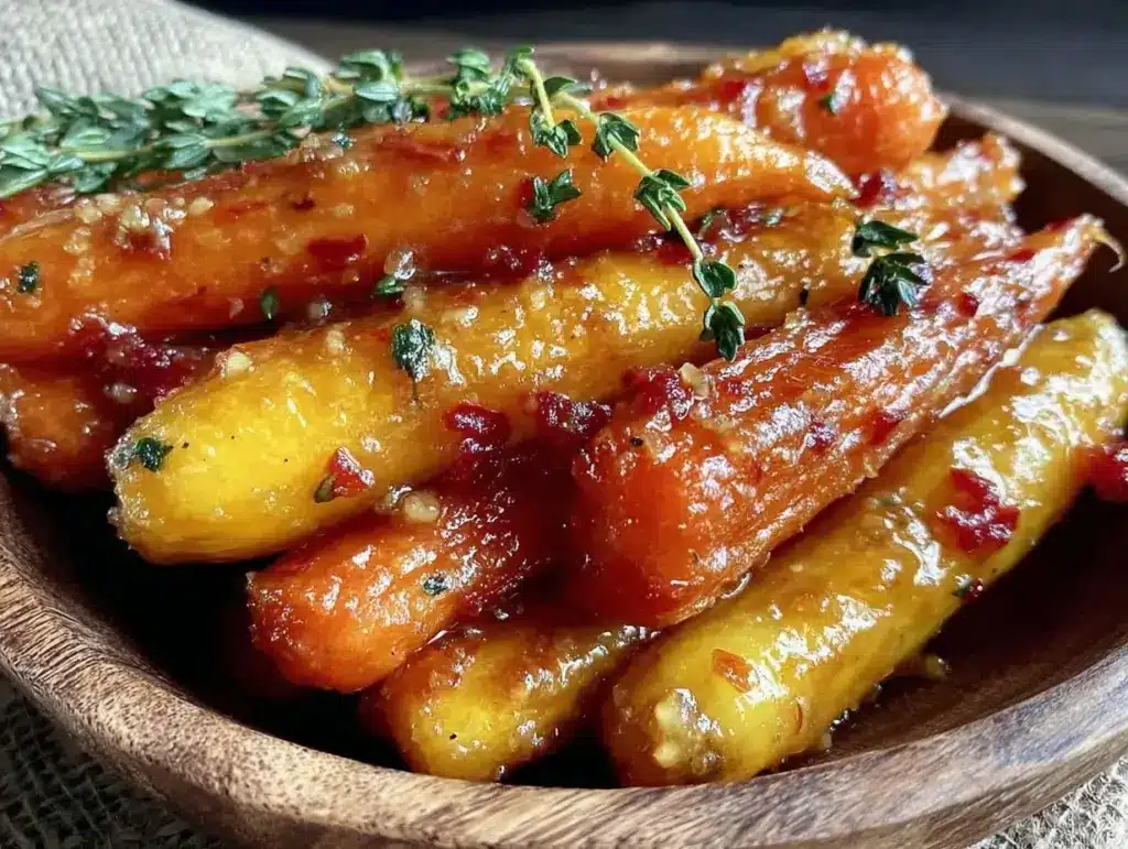 savory honey glazed carrots - featured image