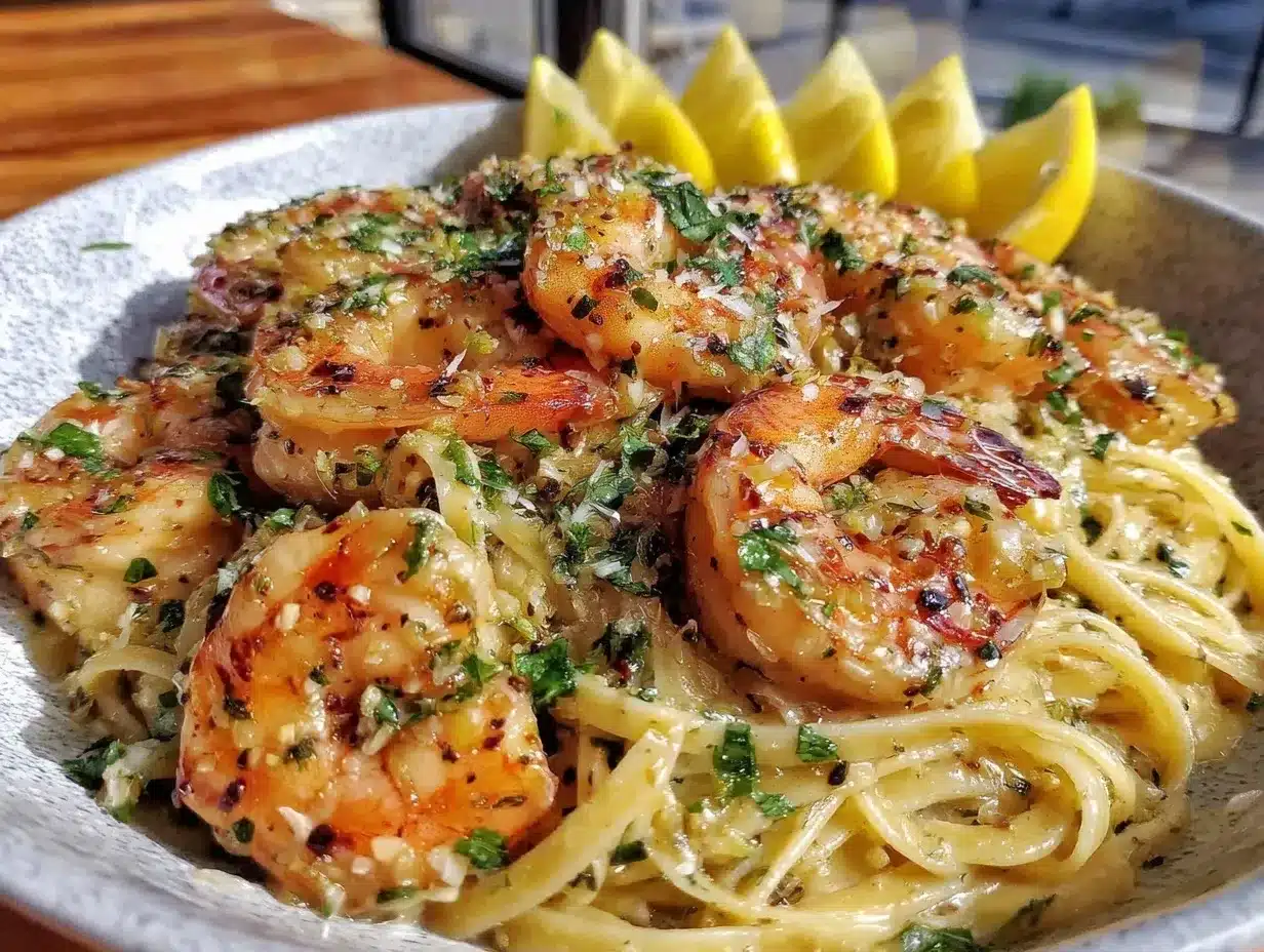 savory lemon garlic shrimp pasta preparation steps