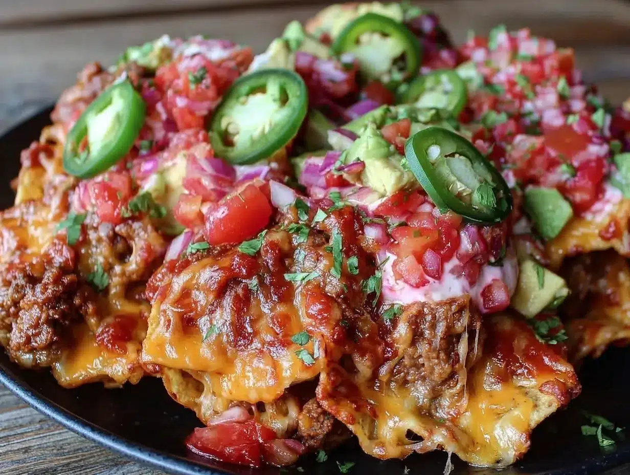 savory loaded nachos supreme with beef preparation steps