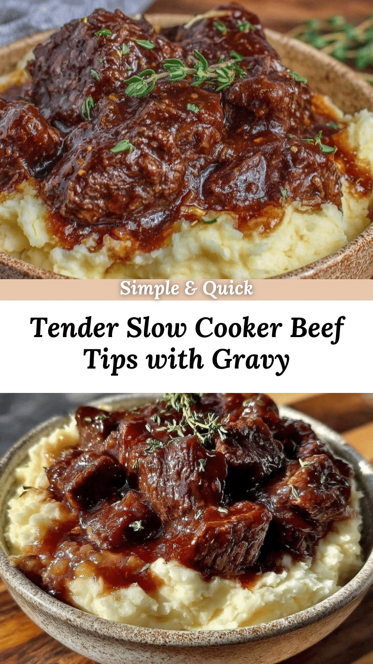 slow cooker beef tips and gravy recipe