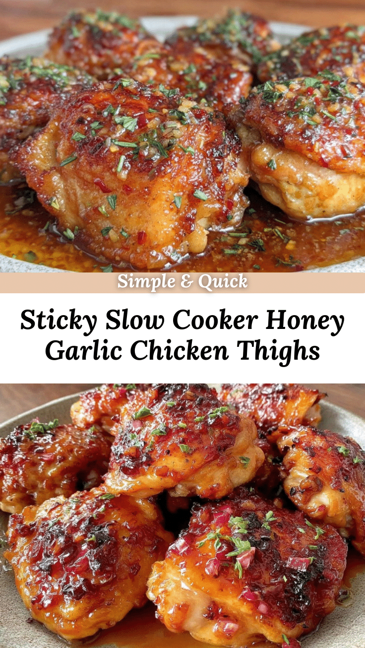 slow cooker honey garlic chicken thighs recipe
