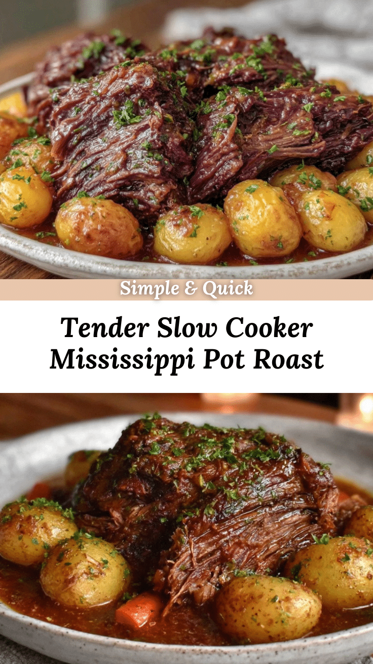 slow cooker Mississippi pot roast recipe