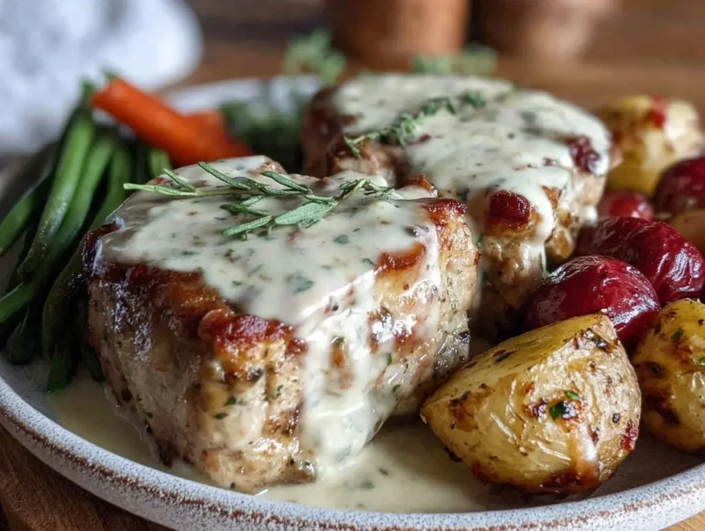 slow cooker ranch pork chops - featured image