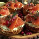 smoked salmon and cream cheese bagel board - featured image