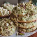 soft chewy pistachio pudding cookies - featured image