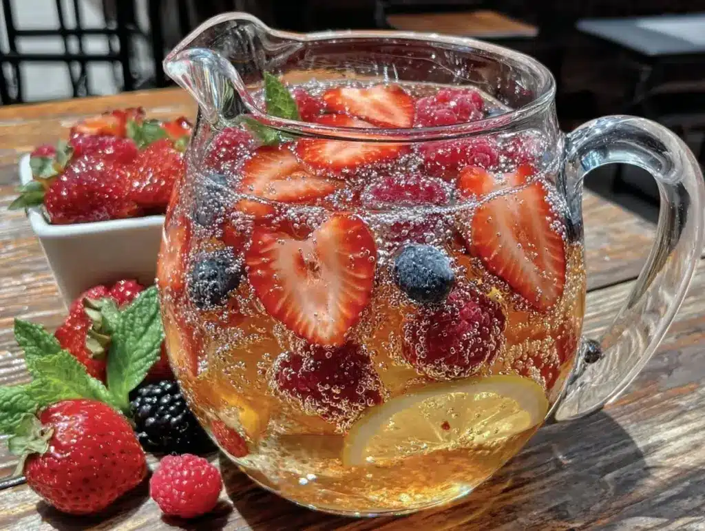 spring berry sangria - featured image