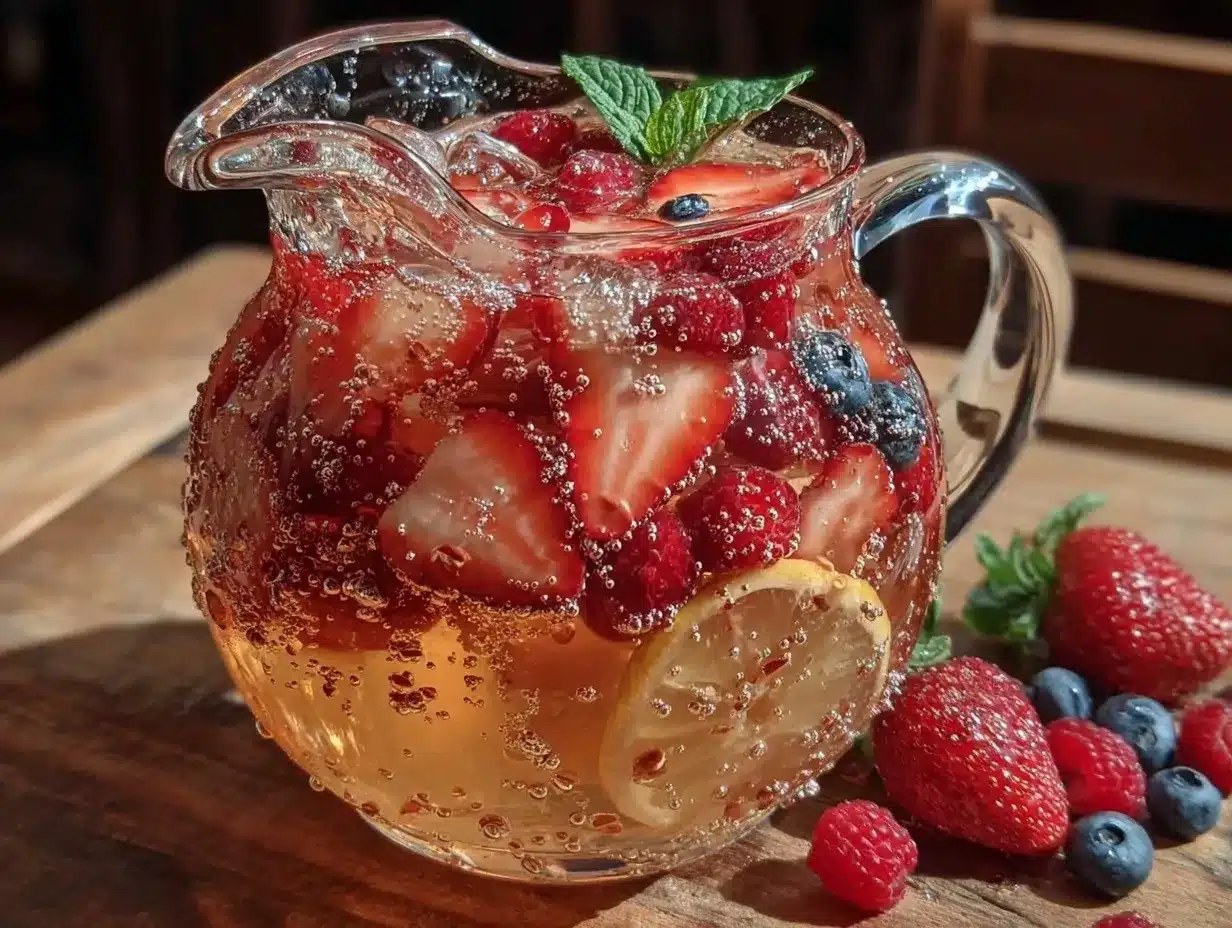 spring berry sangria preparation steps