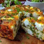 spring onion and goat cheese frittata - featured image