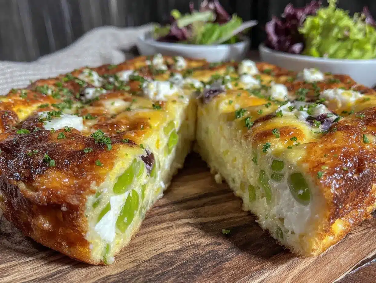 spring onion and goat cheese frittata preparation steps