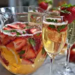 strawberry champagne mimosa bar - featured image