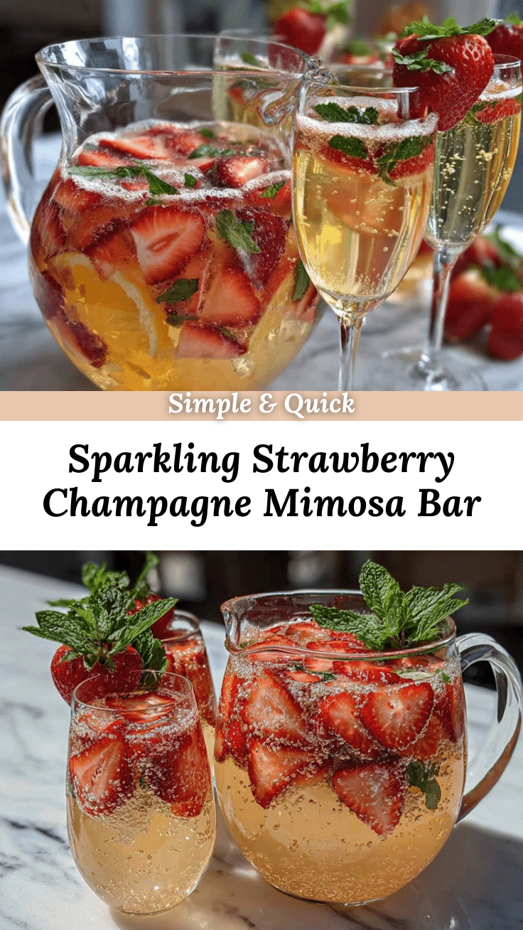strawberry champagne mimosa bar recipe