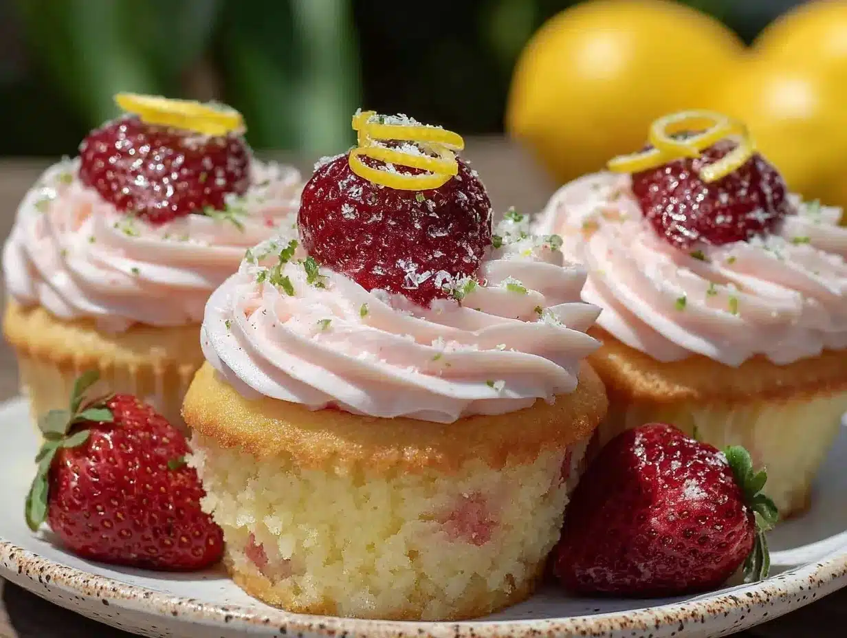 strawberry lemonade cupcakes preparation steps