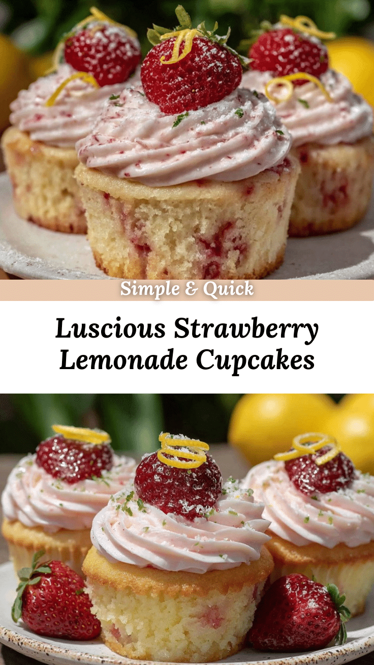 strawberry lemonade cupcakes recipe