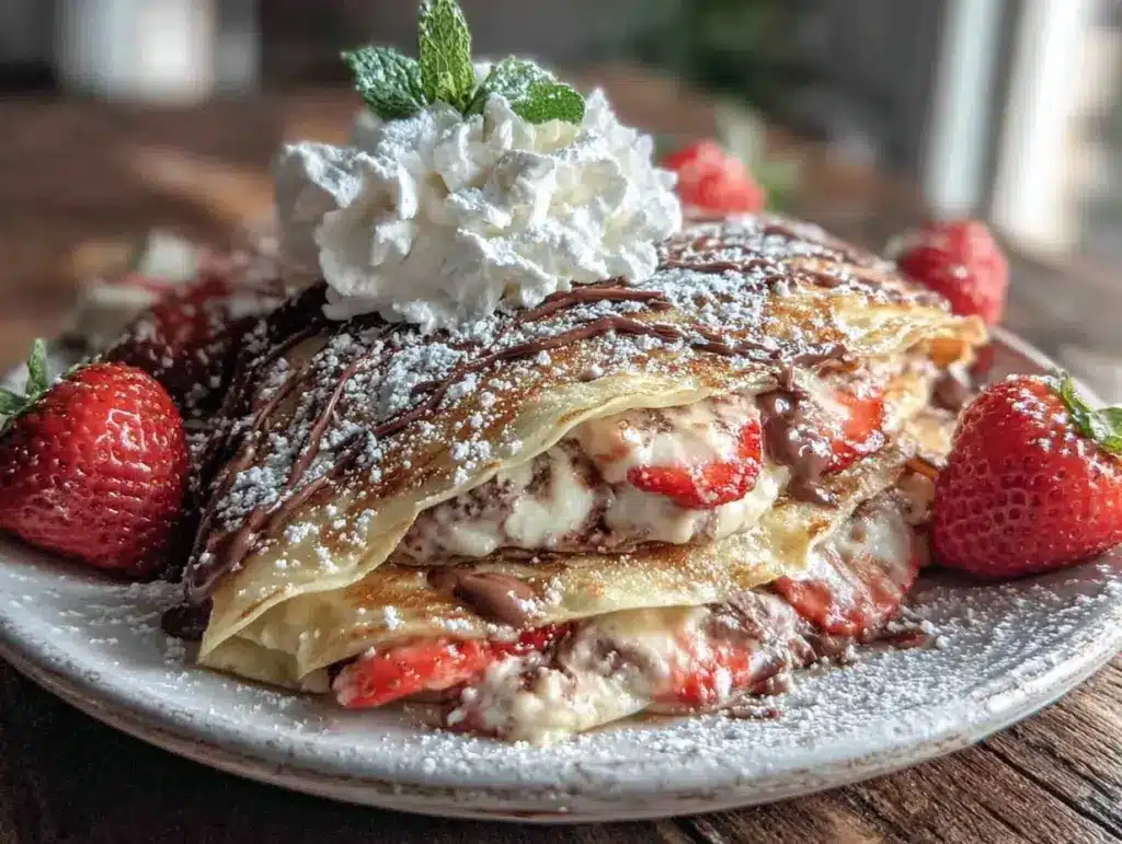 strawberry Nutella crepes - featured image