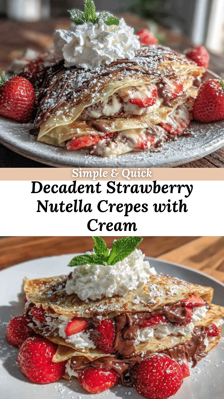 strawberry Nutella crepes recipe