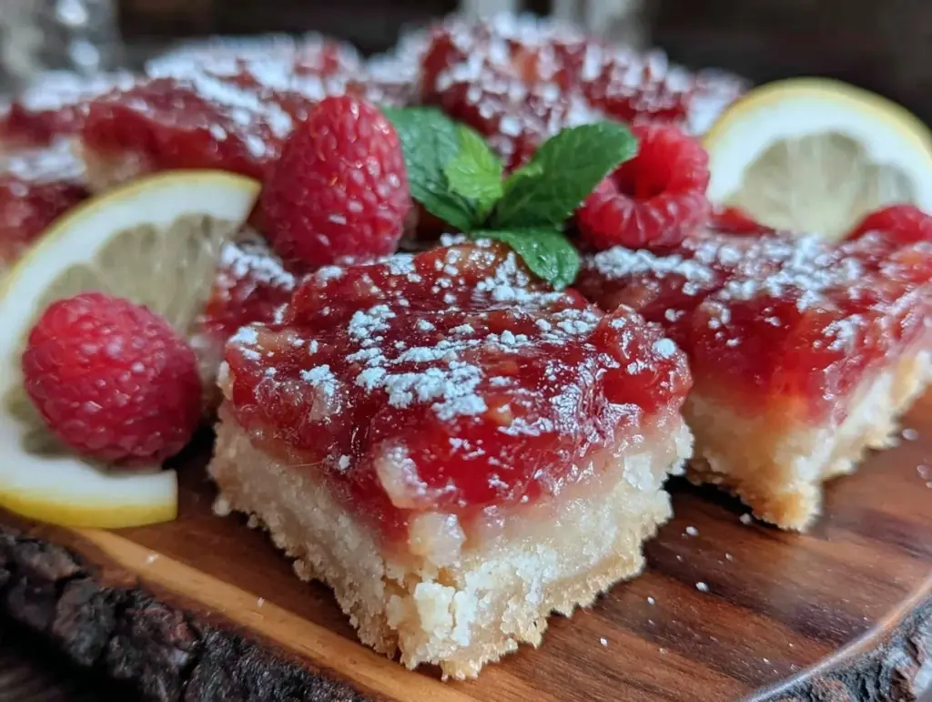 tangy raspberry lemon bars - featured image