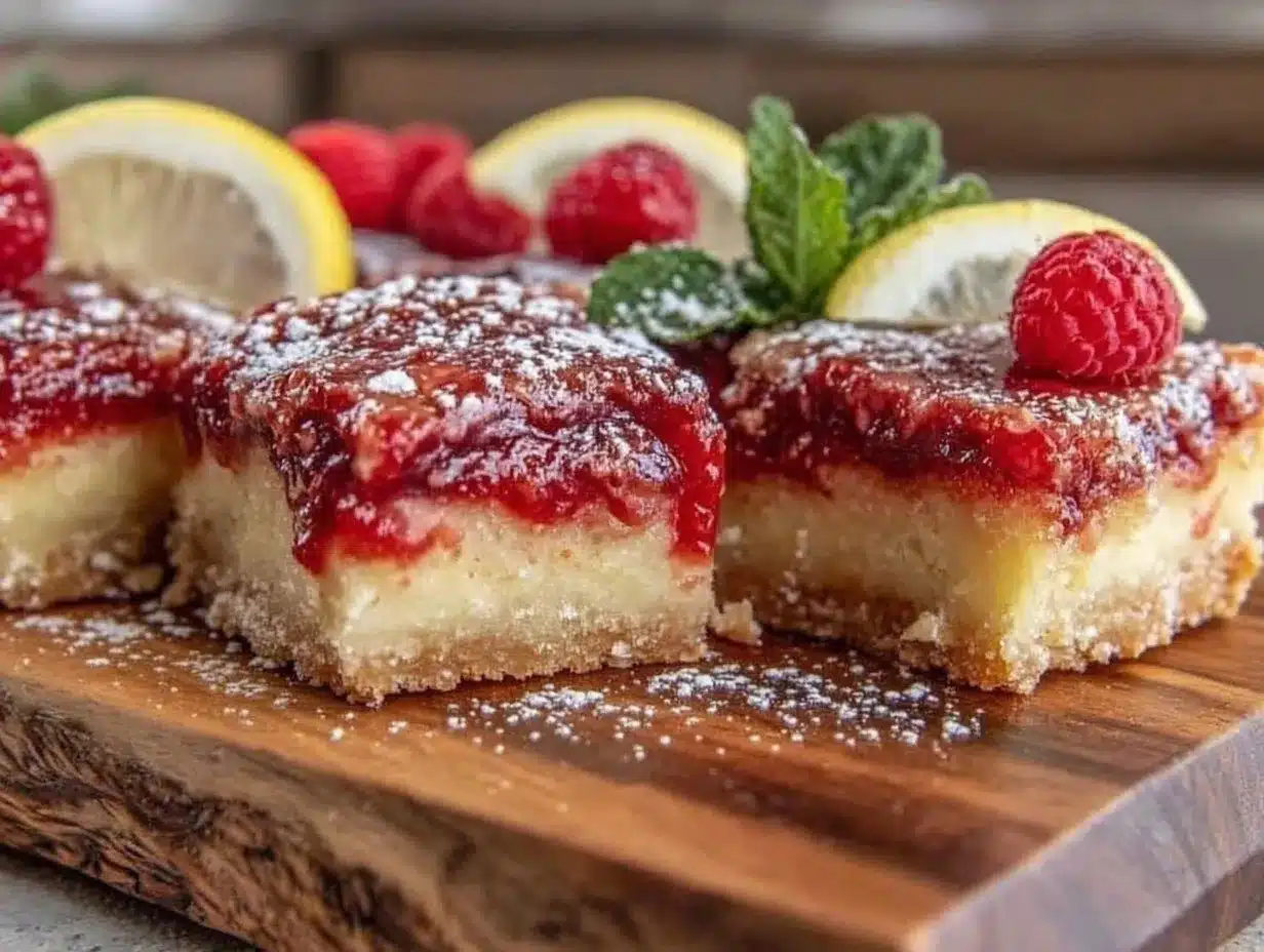tangy raspberry lemon bars preparation steps