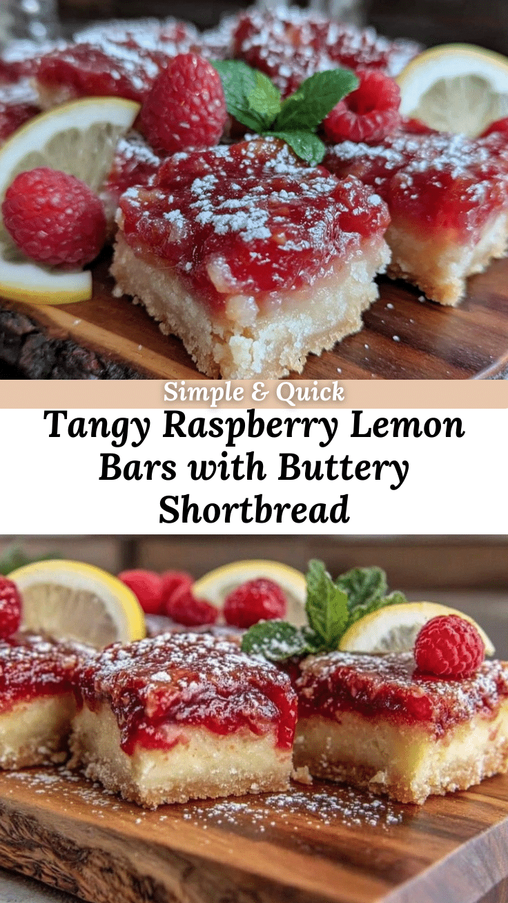 tangy raspberry lemon bars recipe