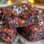 triple chocolate fudge brownies with sea salt - featured image