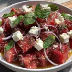 watermelon feta mint salad - featured image