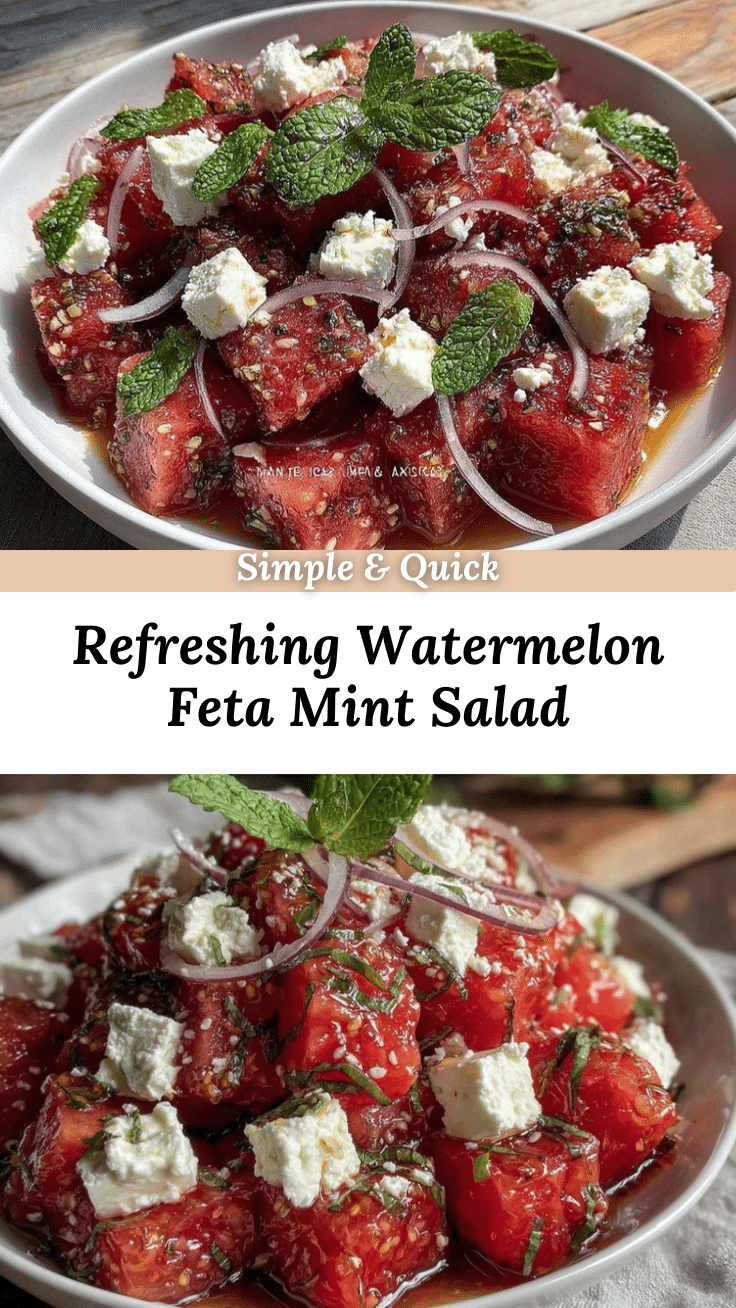 watermelon feta mint salad recipe