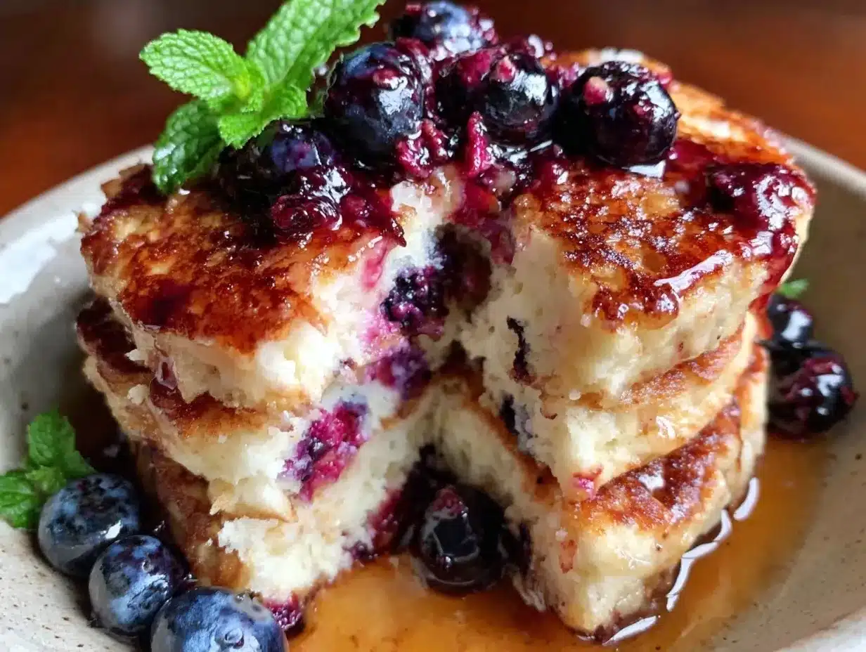 almond flour blueberry pancakes preparation steps