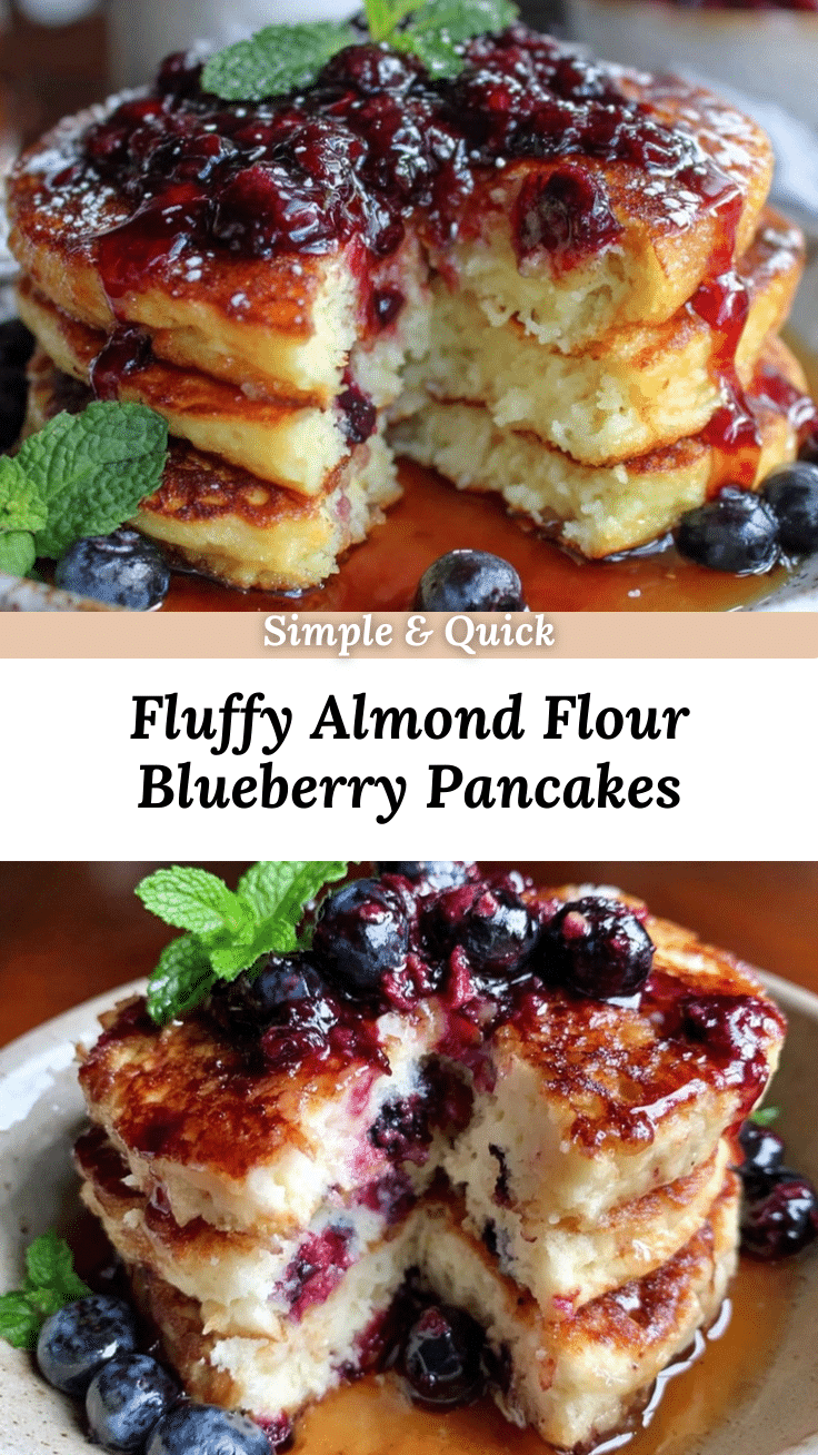 almond flour blueberry pancakes recipe