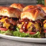 BBQ bacon cheeseburger sliders - featured image