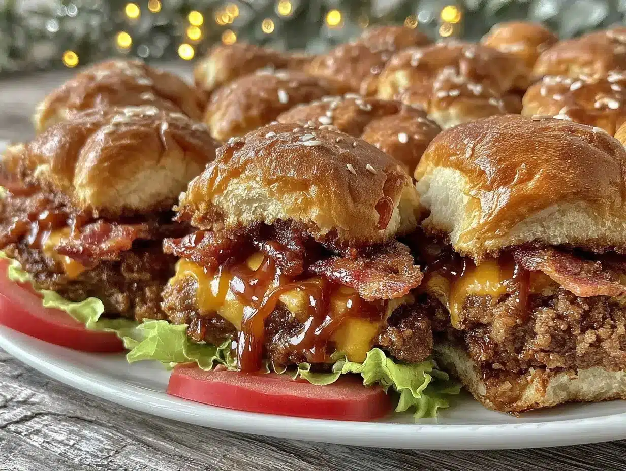 BBQ bacon cheeseburger sliders preparation steps