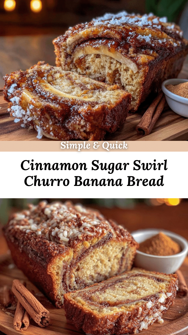 cozy churro banana bread recipe
