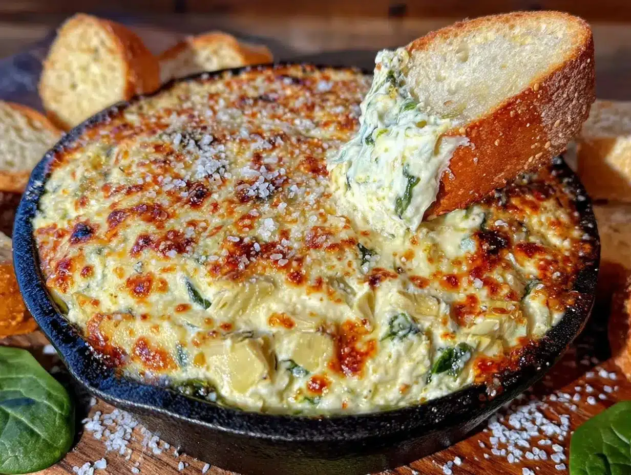 creamy baked spinach artichoke dip preparation steps