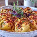 creamy boursin and spinach stuffed shells - featured image