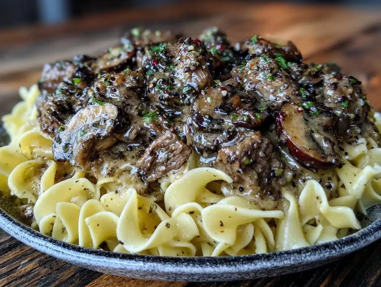 creamy crockpot beef stroganoff preparation steps