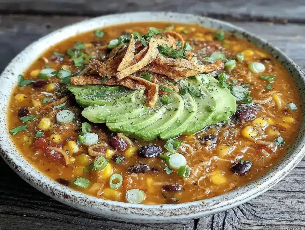 creamy crockpot chicken tortilla soup - featured image