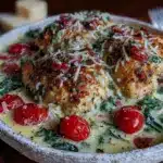 creamy crockpot tuscan chicken - featured image