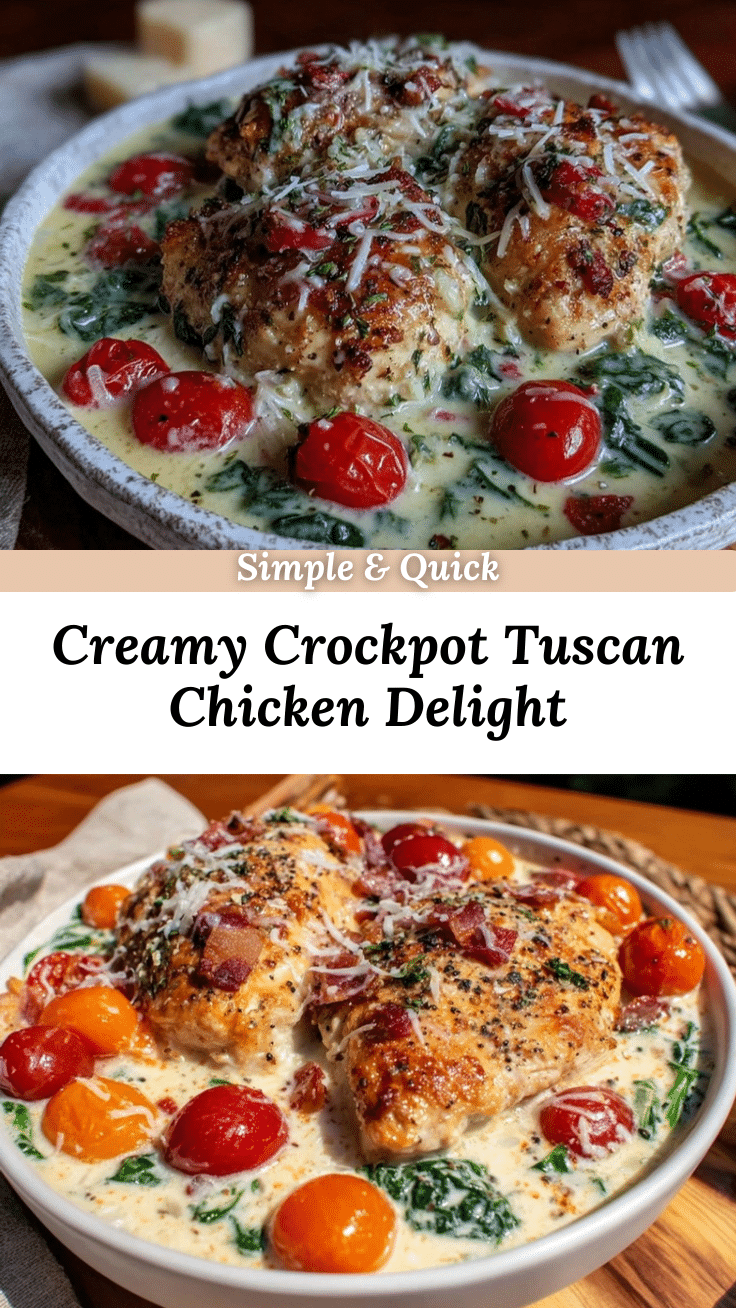 creamy crockpot tuscan chicken recipe