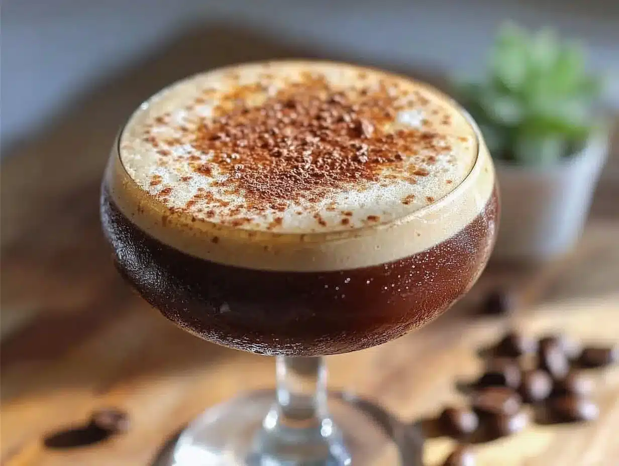creamy espresso martini mocktail preparation steps