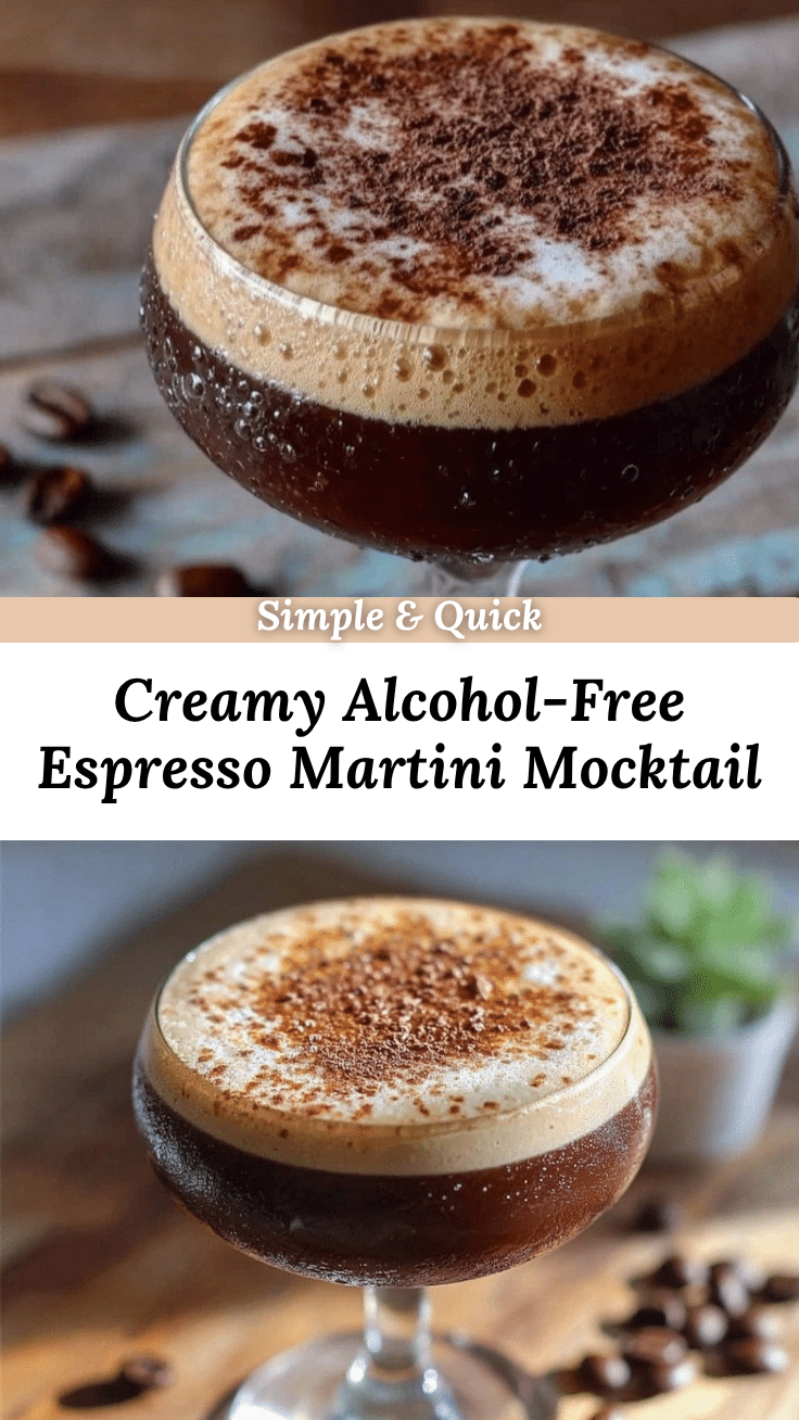 creamy espresso martini mocktail recipe