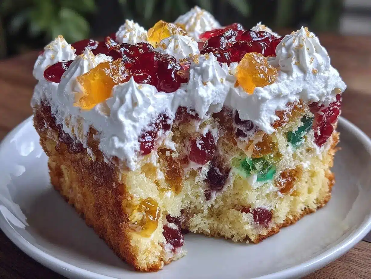 Creamy Jello Poke Cake preparation steps