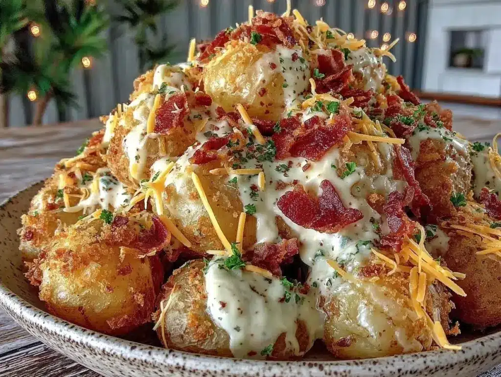 creamy loaded potato salad - featured image