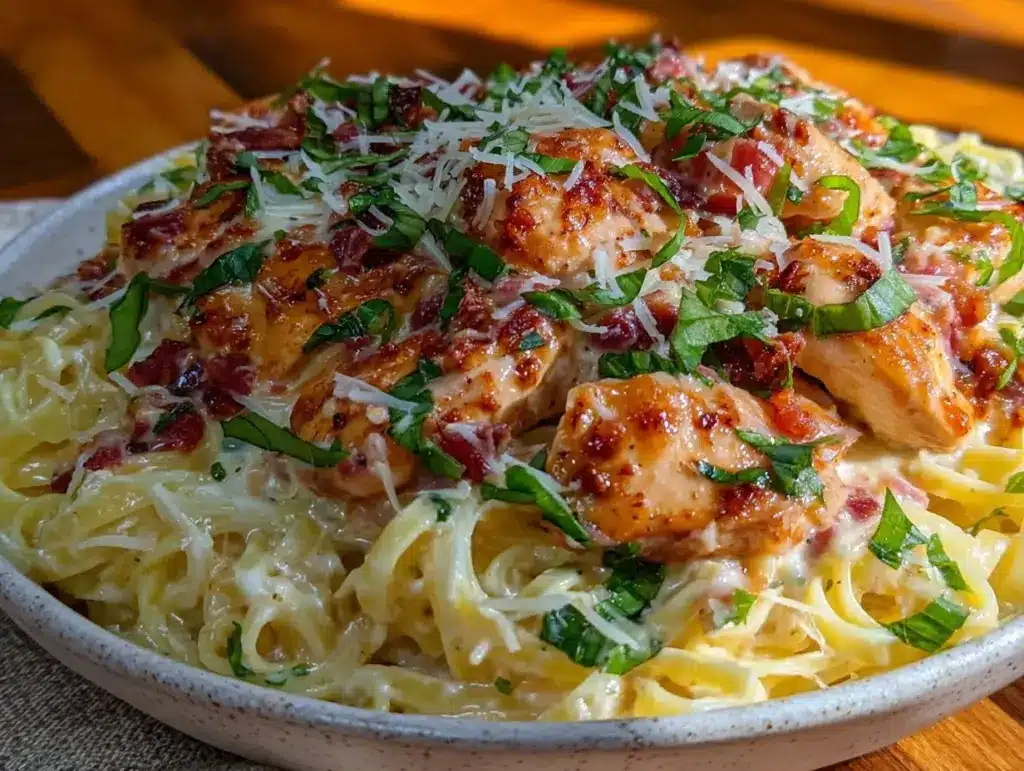 creamy marry me chicken pasta - featured image