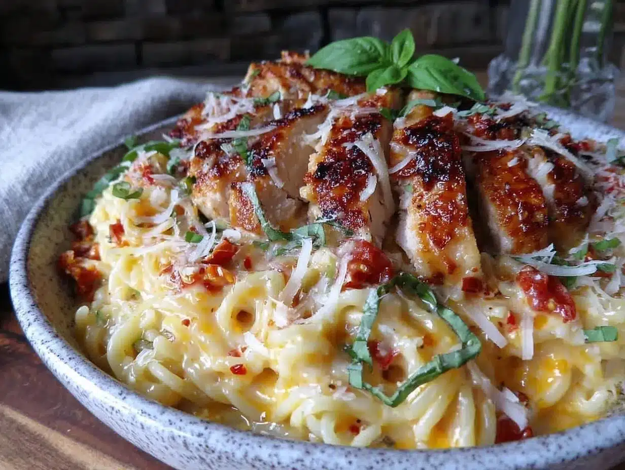 creamy marry me chicken pasta preparation steps
