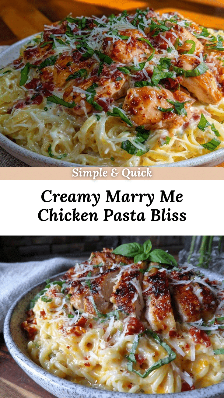 creamy marry me chicken pasta recipe