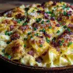 creamy million dollar chicken casserole - featured image