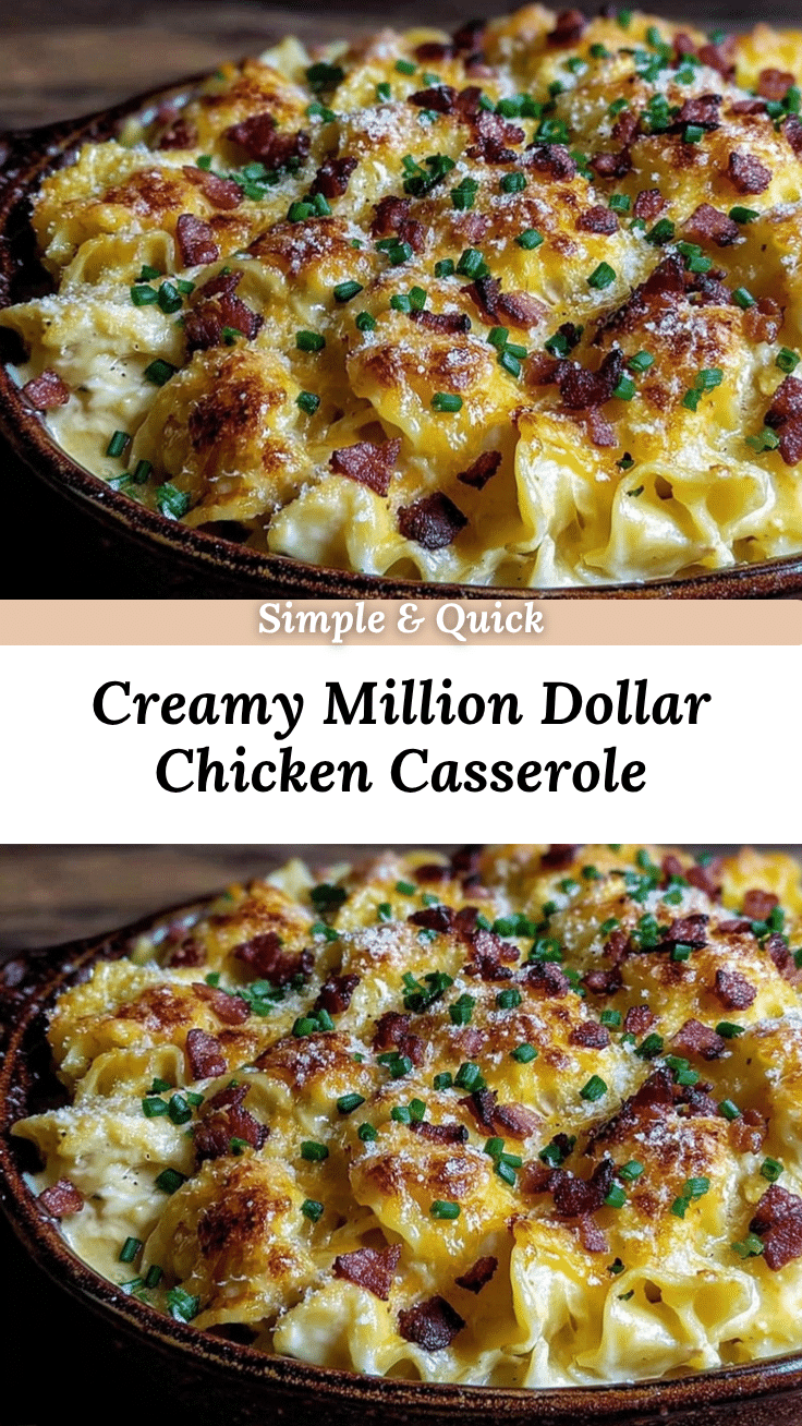 creamy million dollar chicken casserole recipe