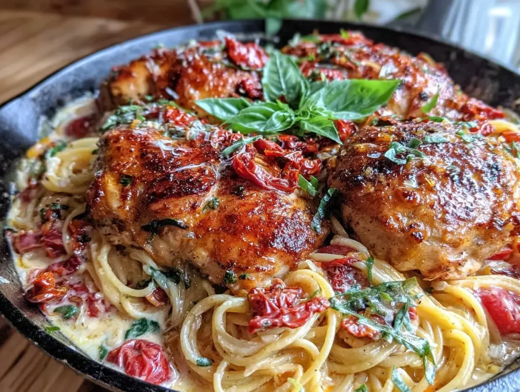 creamy one-pan marry me chicken pasta - featured image