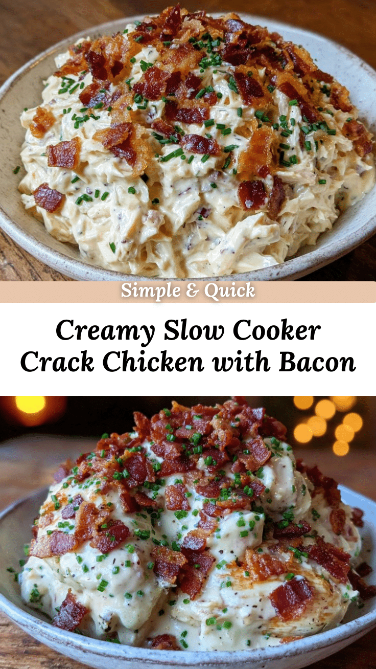 creamy slow cooker crack chicken recipe