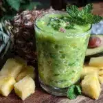 creamy tropical green smoothie - featured image